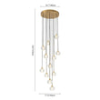 Load image into Gallery viewer, LightFixturesUSA - Glam 12 - Light Cluster Cutting Crystal Pendant Chandelier - Pendant Light - Brass (Pre - Order) -