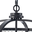 Load image into Gallery viewer, LightFixturesUSA - Glam 4 - Light Faceted Crystal Round Cage Pendant - Chandelier - Black -