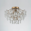 Load image into Gallery viewer, LightFixturesUSA - Glam Bloom Draped Crystal Accented Semi Flush Mount - Ceiling Light - 16.7in -