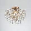 Load image into Gallery viewer, LightFixturesUSA - Glam Bloom Draped Crystal Accented Semi Flush Mount - Ceiling Light - 16.7in -