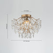 Load image into Gallery viewer, LightFixturesUSA - Glam Bloom Draped Crystal Accented Semi Flush Mount - Ceiling Light - 16.7in -