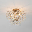 Load image into Gallery viewer, LightFixturesUSA - Glam Bloom Draped Crystal Accented Semi Flush Mount - Ceiling Light - 16.7in -