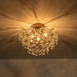 Load image into Gallery viewer, LightFixturesUSA - Glam Bloom Draped Crystal Accented Semi Flush Mount - Ceiling Light - 16.7in -