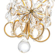 Load image into Gallery viewer, LightFixturesUSA - Glam Bloom Floral Crystal Accented Cage Pendant Light - Chandelier - Brass -