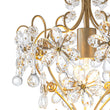 Load image into Gallery viewer, LightFixturesUSA - Glam Bloom Floral Crystal Accented Cage Pendant Light - Chandelier - Brass -