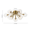 Load image into Gallery viewer, LightFixturesUSA - Glam Brass 9 - Light Frozen Ice Style Sputnik Ceiling Light - Chandelier - Brass - 9 - Lt
