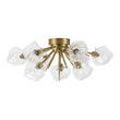 Load image into Gallery viewer, LightFixturesUSA - Glam Brass 9 - Light Frozen Ice Style Sputnik Ceiling Light - Chandelier - Brass - 9 - Lt