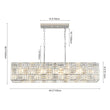 Load image into Gallery viewer, LightFixturesUSA - Glam Chrome Dazzle Crystal Rectangle Cage Island Chandelier - Chandelier - Chrome -