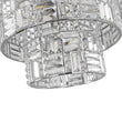 Load image into Gallery viewer, LightFixturesUSA - Glam Chrome Spark Cut Crystal Tiered Round Chandelier - Chandelier - Chrome -