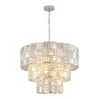 Load image into Gallery viewer, LightFixturesUSA - Glam Chrome Spark Cut Crystal Tiered Round Chandelier - Chandelier - Chrome -