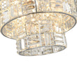 Load image into Gallery viewer, LightFixturesUSA - Glam Chrome Spark Cut Crystal Tiered Round Chandelier - Chandelier - Chrome -