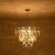 Load image into Gallery viewer, LightFixturesUSA - Glam Chrome Spark Cut Crystal Tiered Round Chandelier - Chandelier - Chrome -