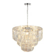 Load image into Gallery viewer, LightFixturesUSA - Glam Chrome Spark Cut Crystal Tiered Round Chandelier - Chandelier - Chrome -