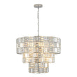 Load image into Gallery viewer, LightFixturesUSA - Glam Chrome Spark Cut Crystal Tiered Round Chandelier - Chandelier - Chrome -