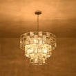 Load image into Gallery viewer, LightFixturesUSA - Glam Chrome Spark Cut Crystal Tiered Round Chandelier - Chandelier - Chrome -