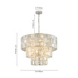 Load image into Gallery viewer, LightFixturesUSA - Glam Chrome Spark Cut Crystal Tiered Round Chandelier - Chandelier - Chrome -