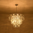 Load image into Gallery viewer, LightFixturesUSA - Glam Chrome Spark Cut Crystal Tiered Round Chandelier - Chandelier - Chrome -