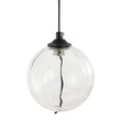 Load image into Gallery viewer, LightFixturesUSA - Glam Cluster Textured Water Glass Globe Bubble Chandelier - Chandelier - Black (Exclusive Offer) -