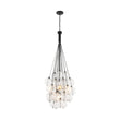 Load image into Gallery viewer, LightFixturesUSA - Glam Cluster Textured Water Glass Globe Bubble Chandelier - Chandelier - Black (Exclusive Offer) -