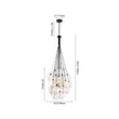 Load image into Gallery viewer, LightFixturesUSA - Glam Cluster Textured Water Glass Globe Bubble Chandelier - Chandelier - Black (Exclusive Offer) -