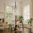 Load image into Gallery viewer, LightFixturesUSA - Glam Cluster Textured Water Glass Globe Bubble Chandelier - Chandelier - Black (Exclusive Offer) -