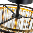 Load image into Gallery viewer, LightFixturesUSA - Glam Crystal Drum Round Semi Flush Ceiling Light - Ceiling Light - 14 in -