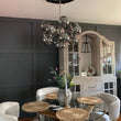 Load image into Gallery viewer, LightFixturesUSA - Glam Dark Pearl Sputnik Smoked Glass Bubble Chandelier Light Fixture - Chandelier - Brass -