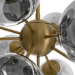 Load image into Gallery viewer, LightFixturesUSA - Glam Dark Pearl Sputnik Smoked Glass Bubble Chandelier Light Fixture - Chandelier - Brass -
