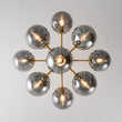 Load image into Gallery viewer, LightFixturesUSA - Glam Dark Pearl Sputnik Smoked Glass Bubble Chandelier Light Fixture - Chandelier - Brass -