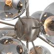 Load image into Gallery viewer, LightFixturesUSA - Glam Dark Pearl Sputnik Smoked Glass Bubble Chandelier Light Fixture - Chandelier - Nickel -