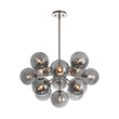 Load image into Gallery viewer, LightFixturesUSA - Glam Dark Pearl Sputnik Smoked Glass Bubble Chandelier Light Fixture - Chandelier - Nickel -