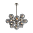 Load image into Gallery viewer, LightFixturesUSA - Glam Dark Pearl Sputnik Smoked Glass Bubble Chandelier Light Fixture - Chandelier - Nickel -