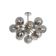 Load image into Gallery viewer, LightFixturesUSA - Glam Dark Pearl Sputnik Smoked Glass Bubble Chandelier Light Fixture - Chandelier - Nickel -