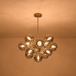 Load image into Gallery viewer, LightFixturesUSA - Glam Dark Pearl Sputnik Smoked Glass Bubble Chandelier Light Fixture - Chandelier - Nickel -