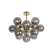 Load image into Gallery viewer, LightFixturesUSA - Glam Dark Pearl Sputnik Smoked Glass Bubble Chandelier Light Fixture - Chandelier - Nickel -