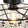 Load image into Gallery viewer, LightFixturesUSA - Glam Faceted Crystal Round Tiered Semi Flush Mount Light - Ceiling Light - Black -