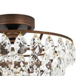 Load image into Gallery viewer, LightFixturesUSA - Glam Faceted Crystal Round Tiered Semi Flush Mount Light - Ceiling Light - Oil - Rubbed Bronze -