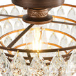 Load image into Gallery viewer, LightFixturesUSA - Glam Faceted Crystal Round Tiered Semi Flush Mount Light - Ceiling Light - Oil - Rubbed Bronze -