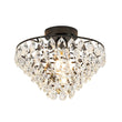 Load image into Gallery viewer, LightFixturesUSA - Glam Faceted Crystal Round Tiered Semi Flush Mount Light - Ceiling Light - Oil - Rubbed Bronze -