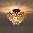 Load image into Gallery viewer, LightFixturesUSA - Glam Faceted Crystal Round Tiered Semi Flush Mount Light - Ceiling Light - Oil - Rubbed Bronze -