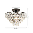 Load image into Gallery viewer, LightFixturesUSA - Glam Faceted Crystal Round Tiered Semi Flush Mount Light - Ceiling Light - Oil - Rubbed Bronze -