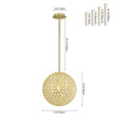 Load image into Gallery viewer, LightFixturesUSA - Glam Jewel Polished Gold Crystal Globe Chandelier - Chandelier - Gold (Pre - Order) -