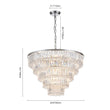 Load image into Gallery viewer, LightFixturesUSA - Glam Luxe Chrome 5 - Tier Crystal Round Chandelier - Chandelier - Chrome -