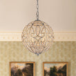 Load image into Gallery viewer, LightFixturesUSA - Glam Shabby Chic Crystal Globe Chandelier Distressed Silver - Chandelier - 4 - Lt -