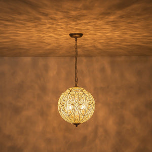 LightFixturesUSA - Glam Shabby Chic Crystal Globe Chandelier Distressed Silver - Chandelier - 4 - Lt -