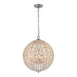Load image into Gallery viewer, LightFixturesUSA - Glam Shabby Chic Crystal Globe Chandelier Distressed Silver - Chandelier - 6 - Lt -
