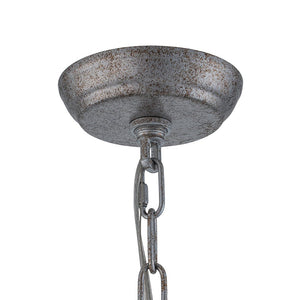 LightFixturesUSA - Glam Shabby Chic Crystal Globe Chandelier Distressed Silver - Chandelier - 6 - Lt -