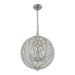 Load image into Gallery viewer, LightFixturesUSA - Glam Shabby Chic Crystal Globe Chandelier Distressed Silver - Chandelier - 6 - Lt -