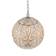 Load image into Gallery viewer, LightFixturesUSA - Glam Shabby Chic Crystal Globe Chandelier Distressed Silver - Chandelier - 6 - Lt -