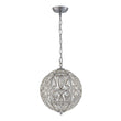Load image into Gallery viewer, LightFixturesUSA - Glam Shabby Chic Crystal Globe Chandelier Distressed Silver - Chandelier - 6 - Lt -